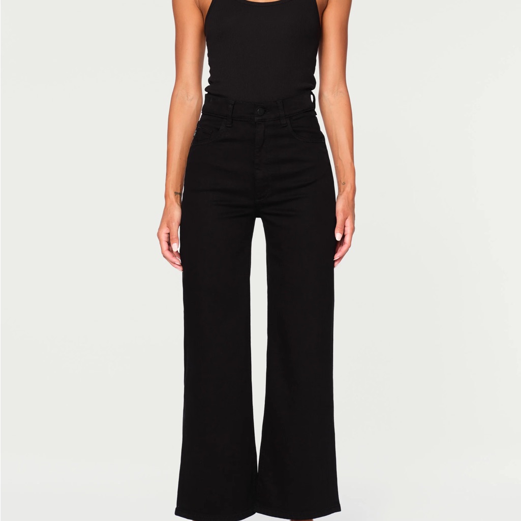Dl1961 Hepburn Midnight Black Jeans Wide Leg 27”